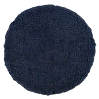 Crosby St. Navy Blue Soft Textured Boucle Round Throw Pillow, 16"