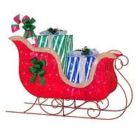 Random Twinkle LED Tinsel Sleigh, 54" Wide