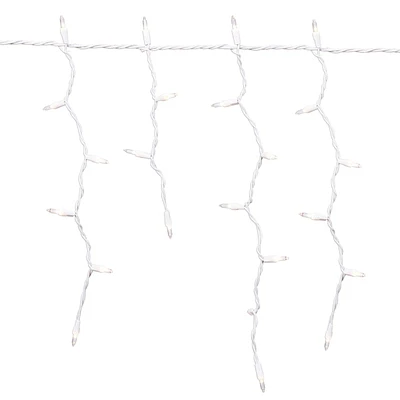 200-Count Clear Icicle String Lights with White Wire