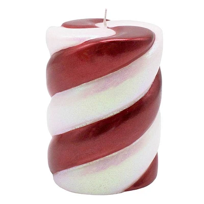 Peppermint Swirl Pillar Candle