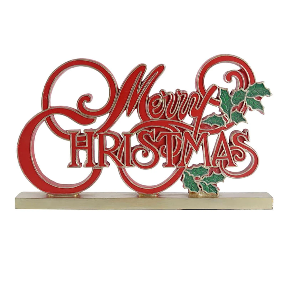 Classic Christmas Merry Christmas Sign, 12"