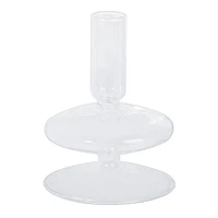 Crosby St. Clear Glass Bubble Taper Candle Holder