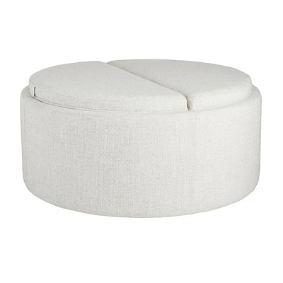 Draper Storage Ottoman, Taupe