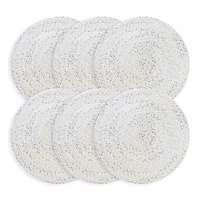 Set of 6 Dune Boucle Round Placemats, 15"