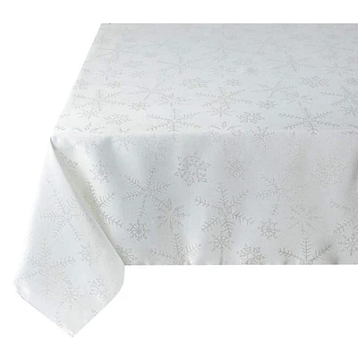 White Snowflake Tablecloth, 60x84