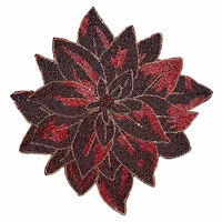 Beaded Poinsettia Placemat