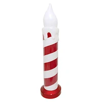 Pre-Lit Peppermint Striped Candle, 42"