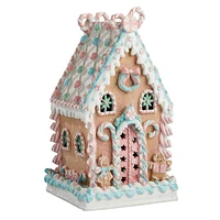 Mrs. Claus' Bakery LED Resin Gingerbread House, 14"