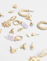 Lot 9 paires de boucles d’oreilles soleil serpent