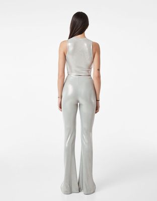 Pantalon flare foil