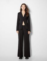 Pantalon tailoring wide leg cordon brillant