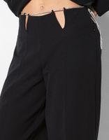 Pantalon tailoring wide leg cordon brillant