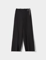 Pantalon tailoring wide leg cordon brillant