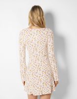 Mini-robe manches longues imprimée
