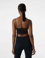 Top corset bretelles satiné dentelle