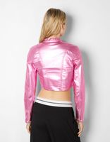 Veste en jean métallisée