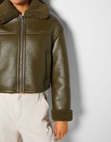 Blouson court double face similicuir