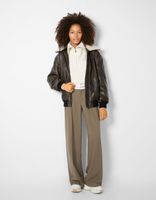 Blouson aviateur similicuir effet usé
