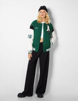 Blouson varsity manches contrastantes