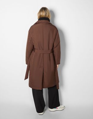 Manteau trench matelassé