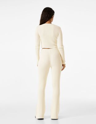 Pull manches longues rustique cut out devant