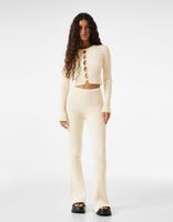 Pull manches longues rustique cut out devant