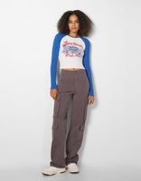T-shirt manches longues raglan imprimé