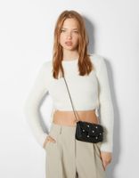 Mini sac matelassé similicuir anse chaîne strass