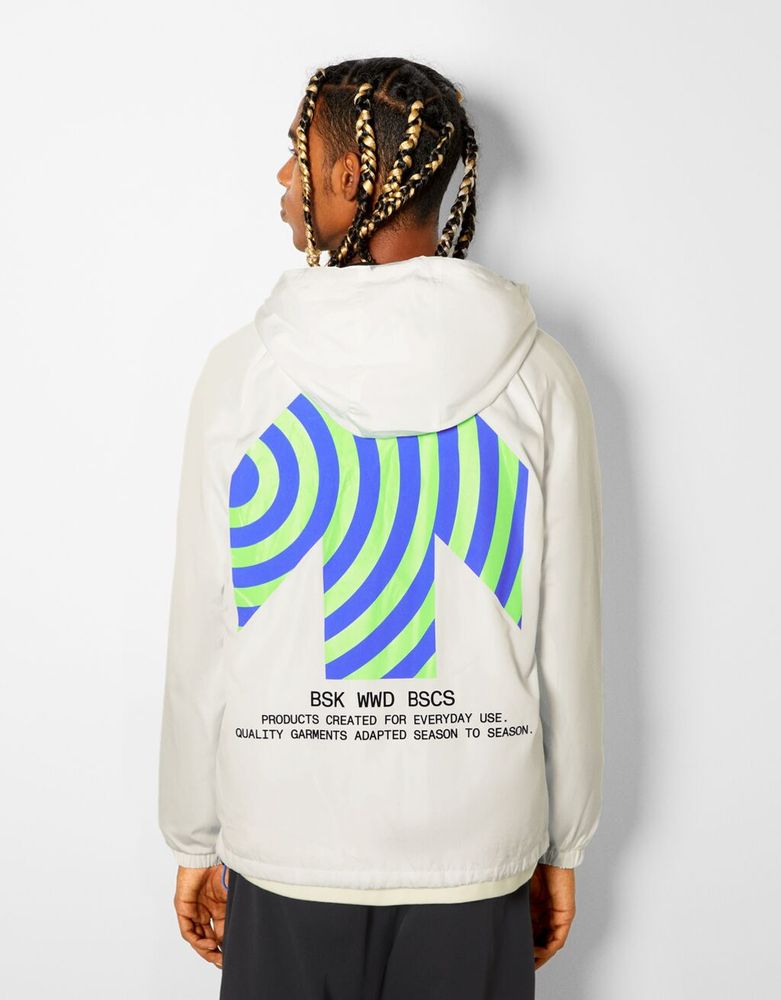 Blouson effet nylon imprimé