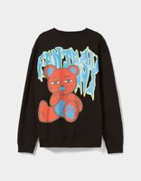 Sweat col rond imprimé ours