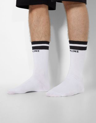 Pack 3 chaussettes rayées inscription