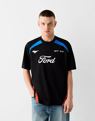 T-Shirt Ford manga curta boxy estampado