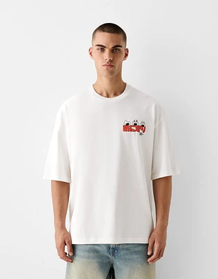 T-shirt oversize com estampado