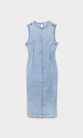 Vestido midi denim slim