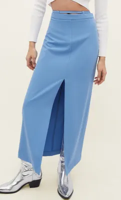 Jupe longue habillée avec détail à la taille