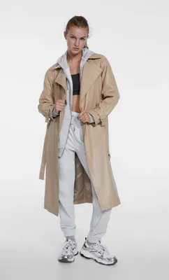 Trench long en similicuir