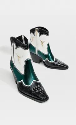 Bottines de cowboy fantaisie métallisées