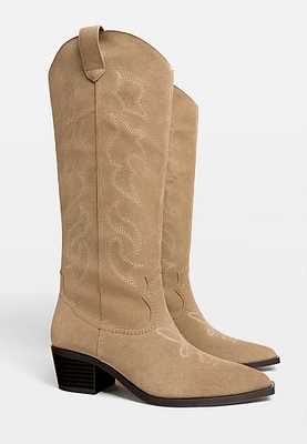 Botas de pele tipo cowboy