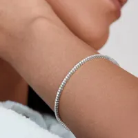 White Gold Diamond Tennis Bracelet | Mejuri