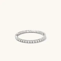 Eternity band ring 14k white gold and conflict-free diamonds