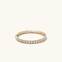 Eternity band 14k yellow gold and conflict-free diamonds