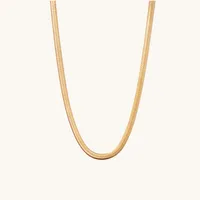 Gold Vermeil Herringbone Chain Necklace | Mejuri