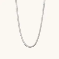 Sterling Silver Herringbone Necklace | Mejuri