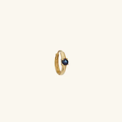 Single Colored Mini Hoop Sapphire