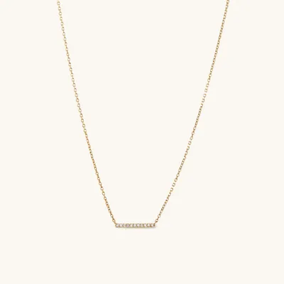 Gold Bar Diamond Necklace | Mejuri
