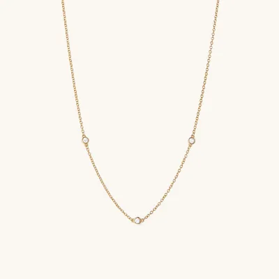 Satellite Necklace - Bezel Strand Necklace in Gold Vermeil | Mejuri