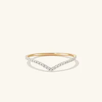 Pavé Diamond Wishbone Ring