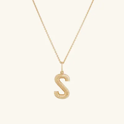 Bold Letter Pendant Necklace Gold Vermeil | Mejuri