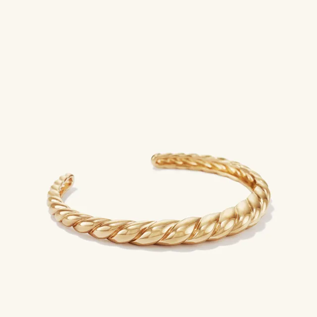 Mejuri Gold Vermeil Bracelets: Dome Cuff Bracelet