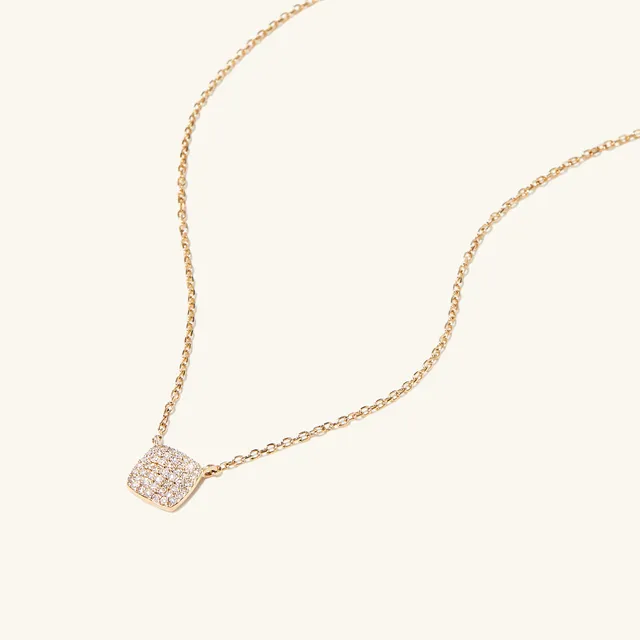 Mejuri 14K White Gold Diamond Necklace